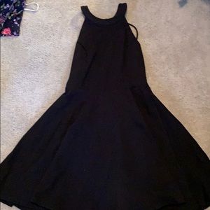 Little black, backless dress